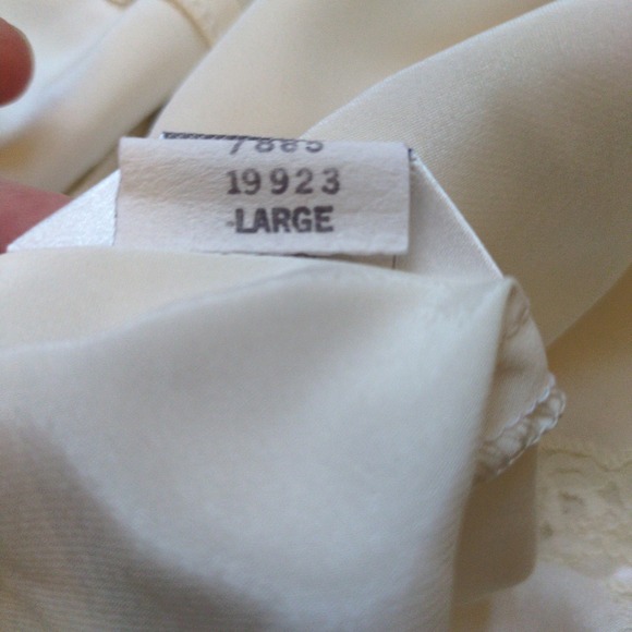 Vtg Sabrina Lingerie Baby Doll Nightie Slip Dress Bridal Lace Coquette Dainty L - Picture 10 of 10